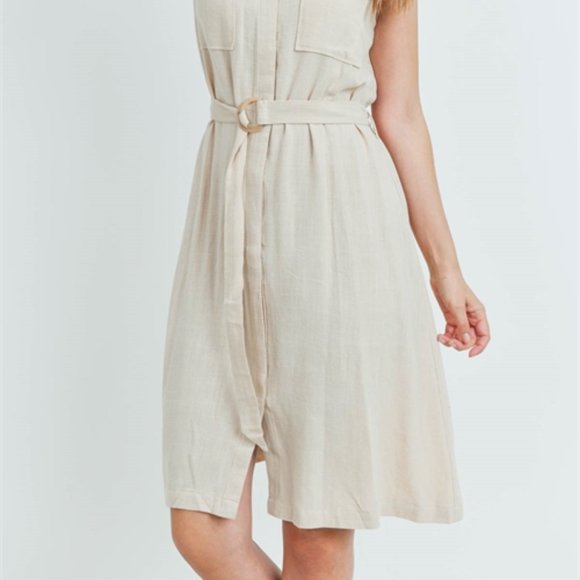 #30 Cream Belted Dress - Picture 6 of 16